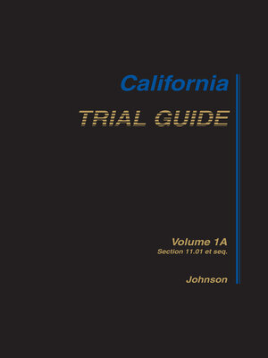 cover image of California Trial Guide